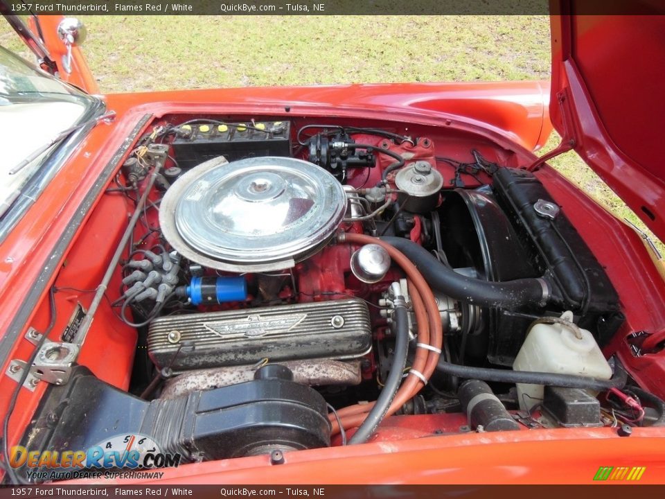 1957 Ford Thunderbird Flames Red / White Photo #15