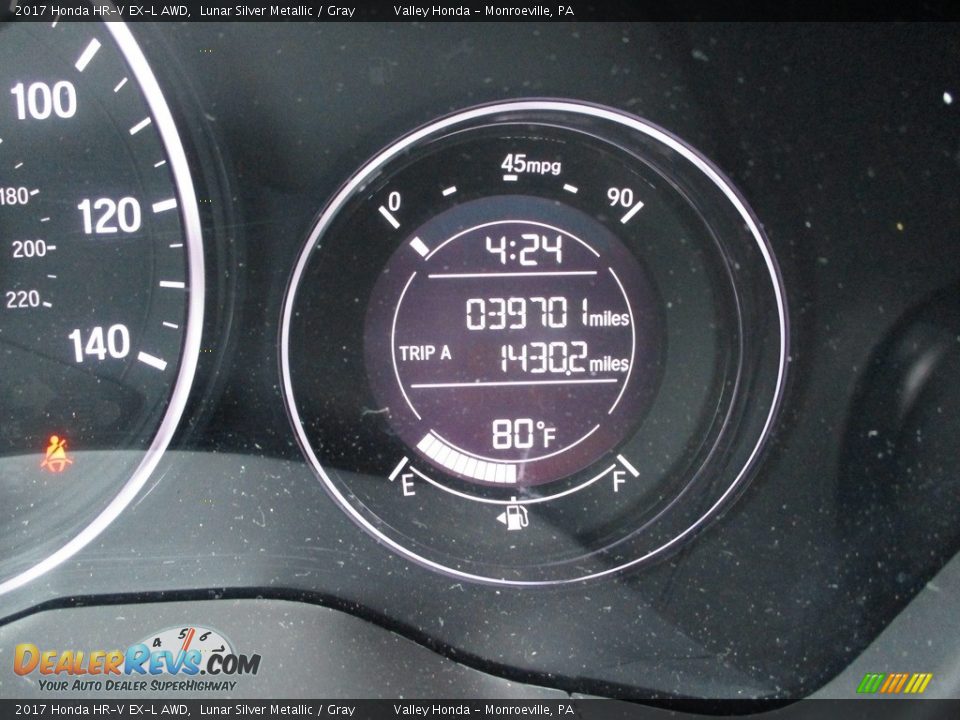 2017 Honda HR-V EX-L AWD Lunar Silver Metallic / Gray Photo #20