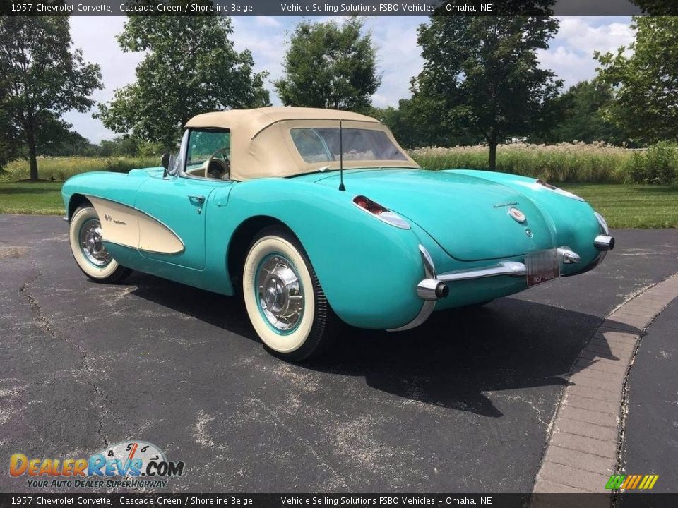 1957 Chevrolet Corvette Cascade Green / Shoreline Beige Photo #5