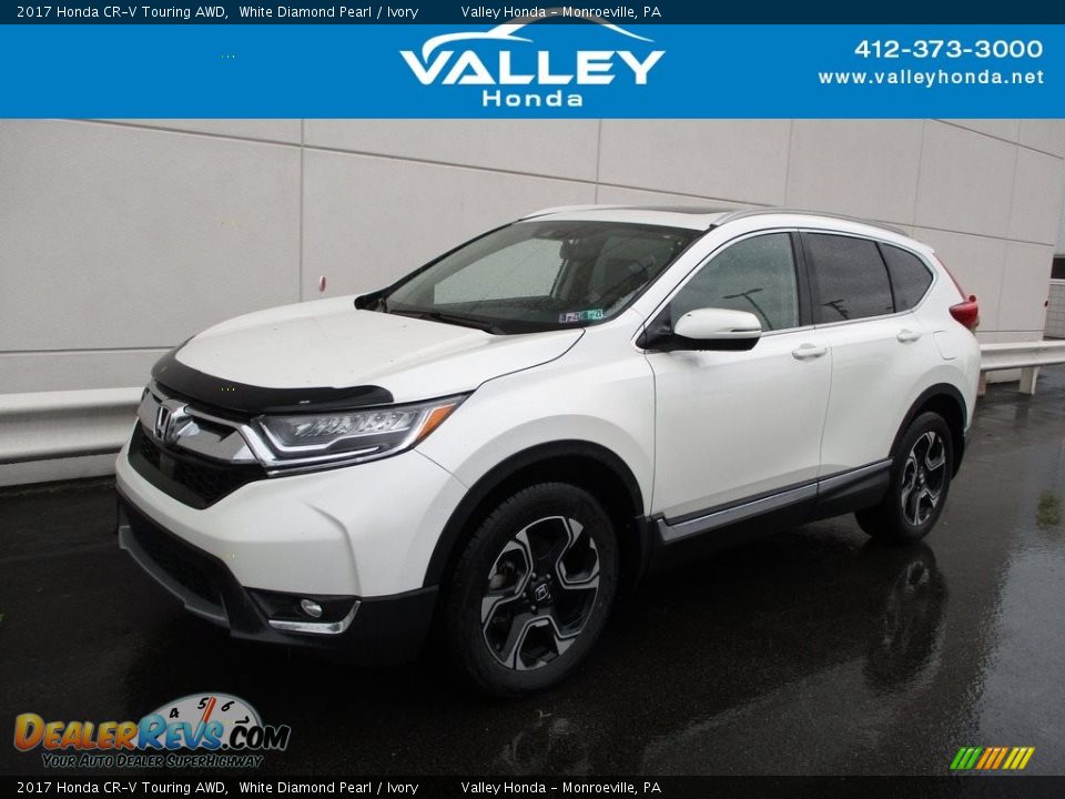 2017 Honda CR-V Touring AWD White Diamond Pearl / Ivory Photo #1