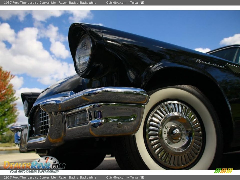 1957 Ford Thunderbird Convertible Raven Black / Black/White Photo #3