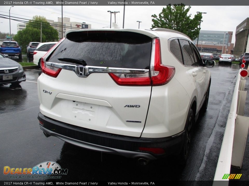 2017 Honda CR-V Touring AWD White Diamond Pearl / Ivory Photo #5