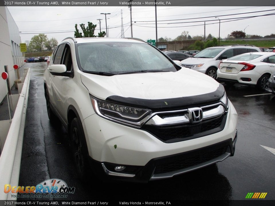 2017 Honda CR-V Touring AWD White Diamond Pearl / Ivory Photo #6