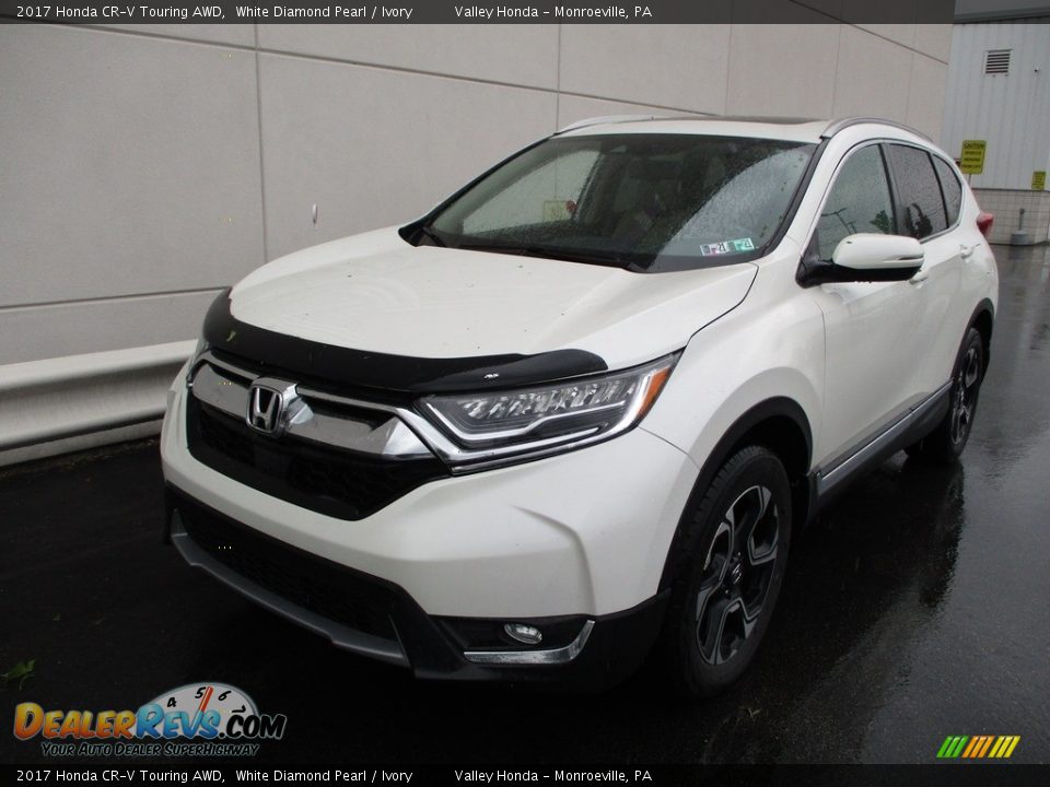 2017 Honda CR-V Touring AWD White Diamond Pearl / Ivory Photo #8