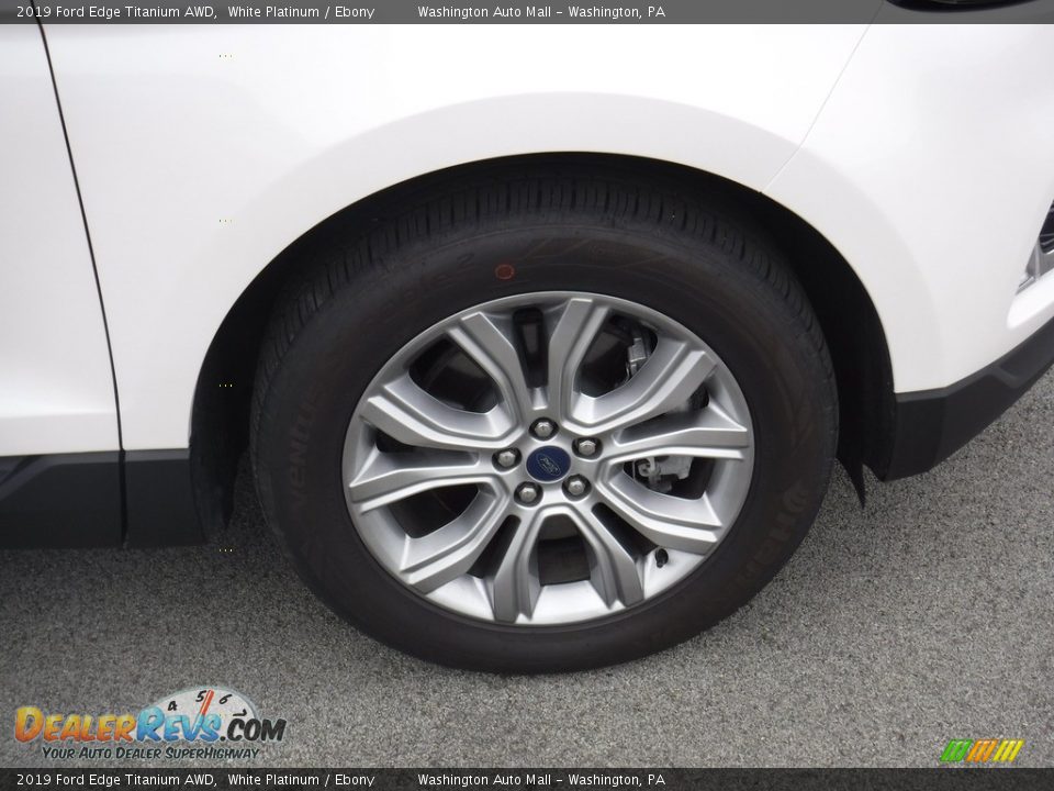 2019 Ford Edge Titanium AWD White Platinum / Ebony Photo #3