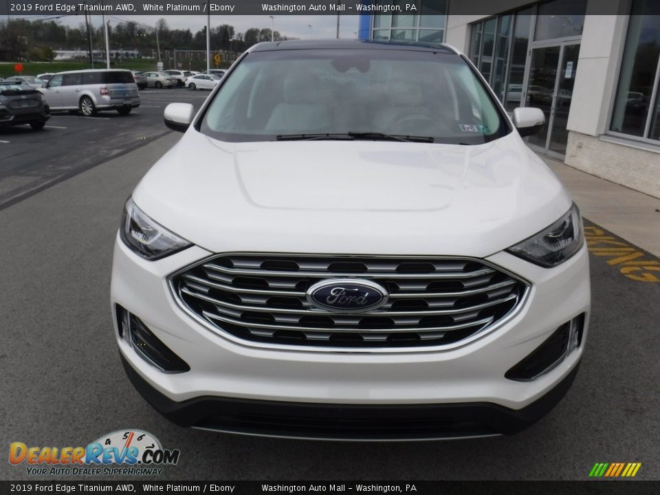 2019 Ford Edge Titanium AWD White Platinum / Ebony Photo #5