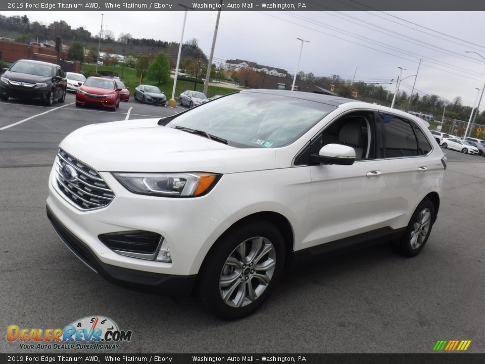 2019 Ford Edge Titanium AWD White Platinum / Ebony Photo #6