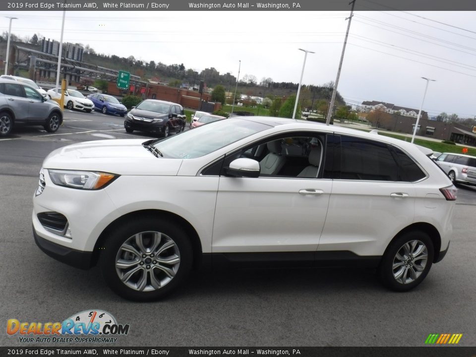 2019 Ford Edge Titanium AWD White Platinum / Ebony Photo #7