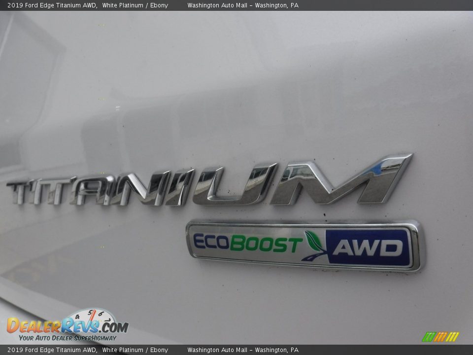 2019 Ford Edge Titanium AWD White Platinum / Ebony Photo #12