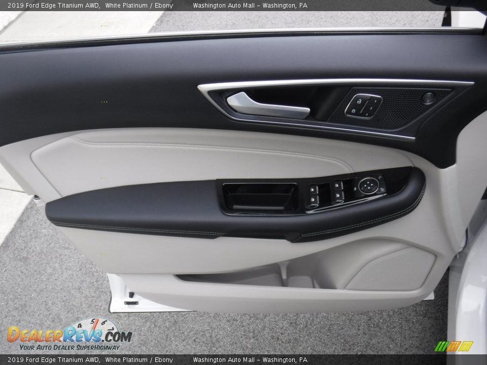 2019 Ford Edge Titanium AWD White Platinum / Ebony Photo #14