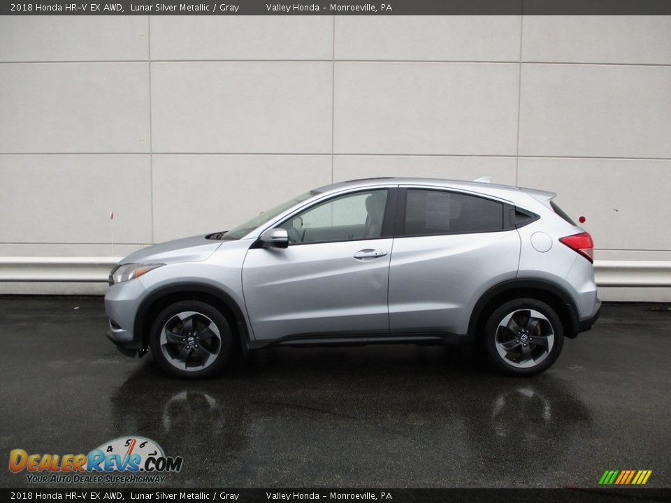 2018 Honda HR-V EX AWD Lunar Silver Metallic / Gray Photo #2