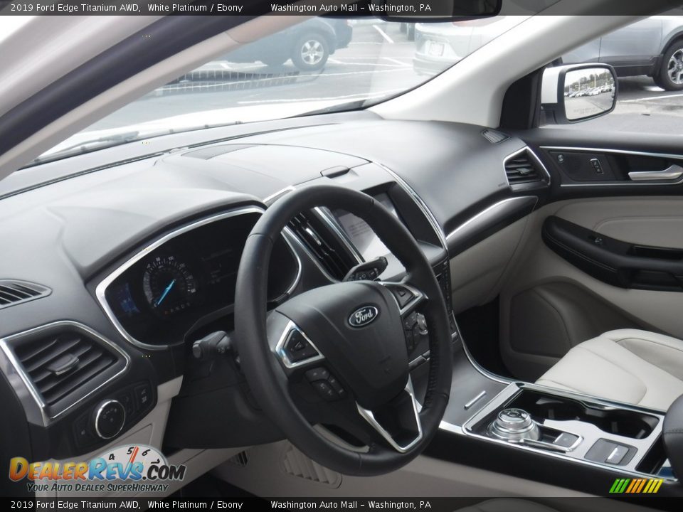 2019 Ford Edge Titanium AWD White Platinum / Ebony Photo #16