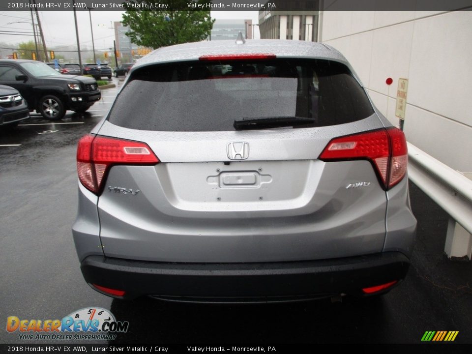 2018 Honda HR-V EX AWD Lunar Silver Metallic / Gray Photo #4