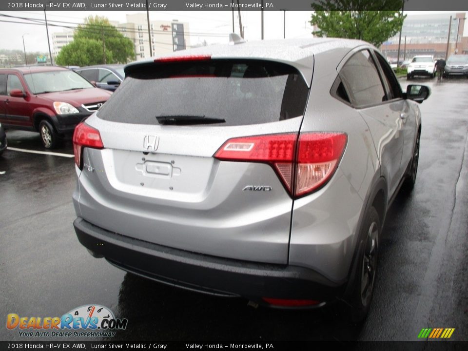 2018 Honda HR-V EX AWD Lunar Silver Metallic / Gray Photo #5