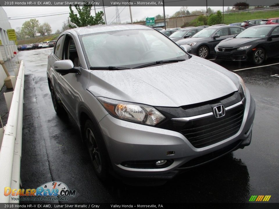 2018 Honda HR-V EX AWD Lunar Silver Metallic / Gray Photo #7