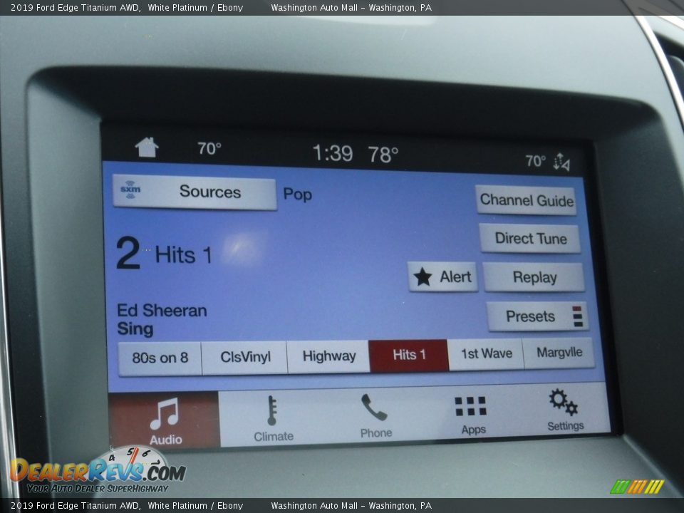 2019 Ford Edge Titanium AWD White Platinum / Ebony Photo #22