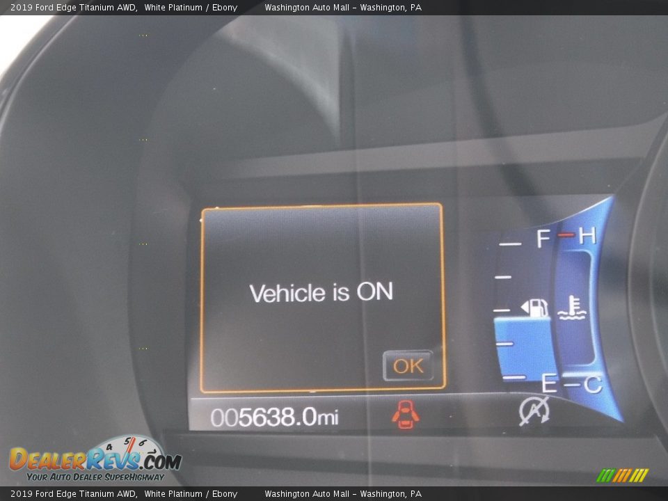 2019 Ford Edge Titanium AWD White Platinum / Ebony Photo #33