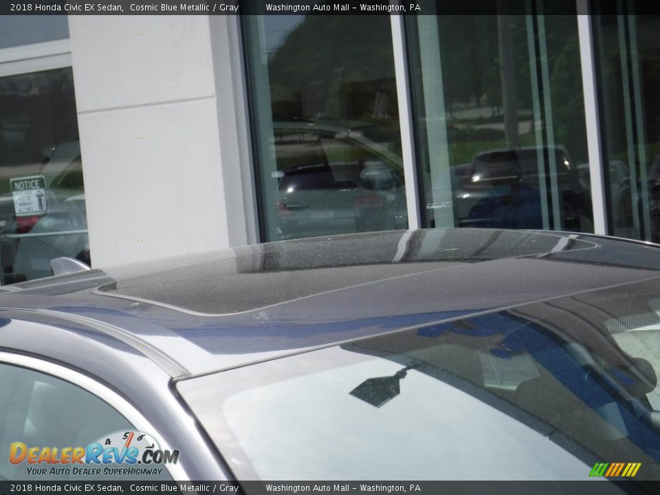 2018 Honda Civic EX Sedan Cosmic Blue Metallic / Gray Photo #3