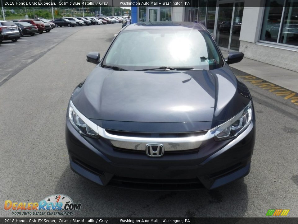 Cosmic Blue Metallic 2018 Honda Civic EX Sedan Photo #4