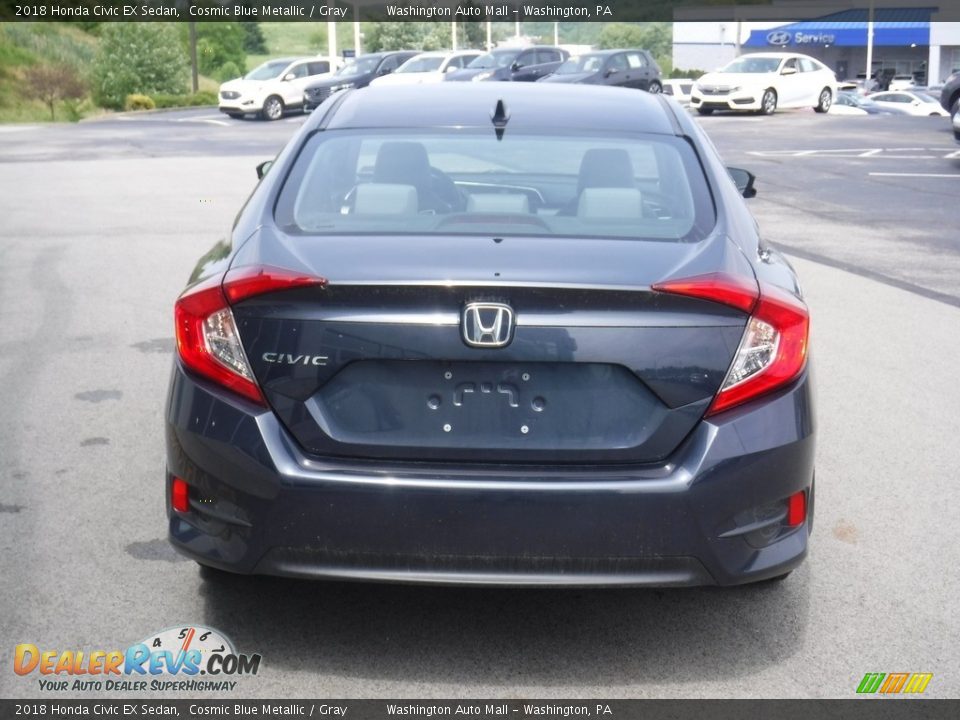 Cosmic Blue Metallic 2018 Honda Civic EX Sedan Photo #8