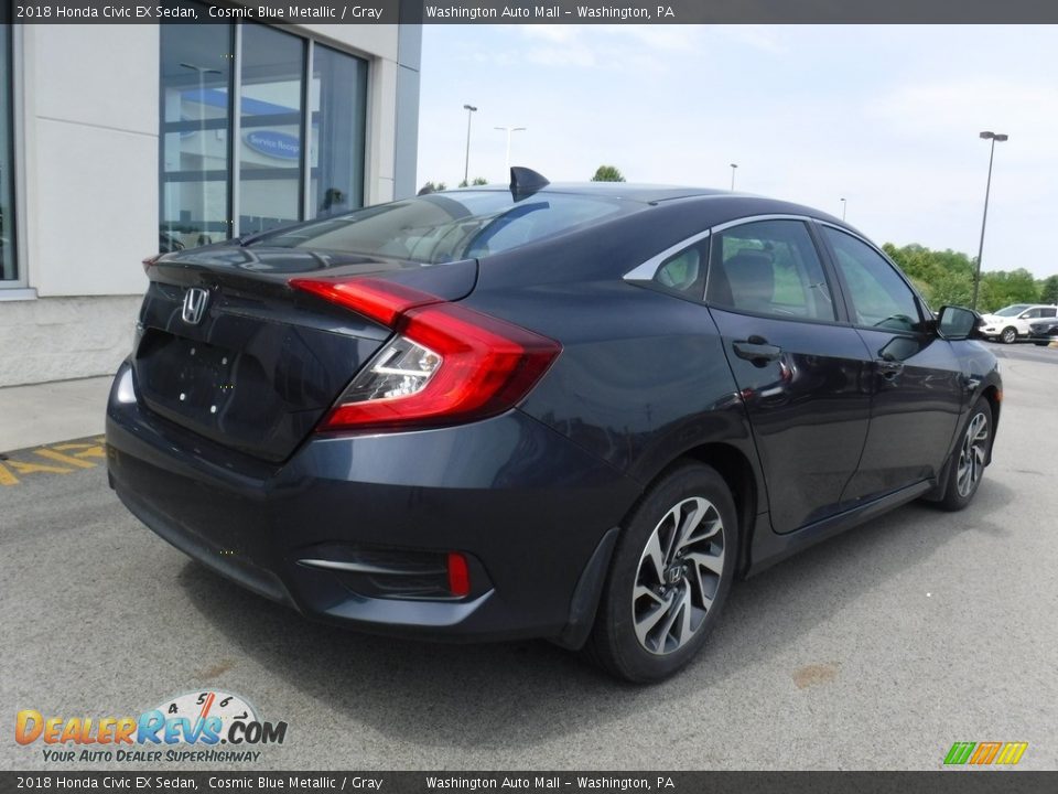 Cosmic Blue Metallic 2018 Honda Civic EX Sedan Photo #9