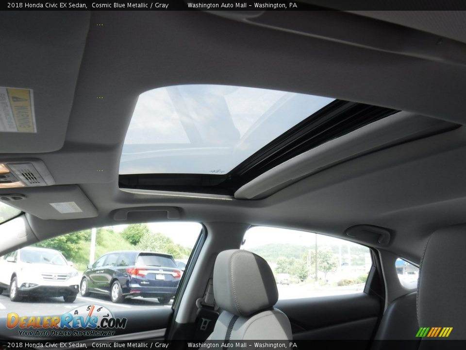 2018 Honda Civic EX Sedan Cosmic Blue Metallic / Gray Photo #10