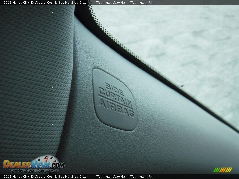 2018 Honda Civic EX Sedan Cosmic Blue Metallic / Gray Photo #20
