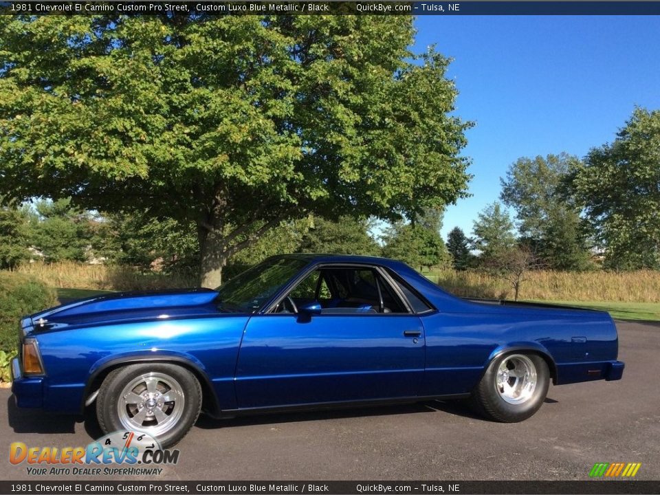 Custom Luxo Blue Metallic 1981 Chevrolet El Camino Custom Pro Street Photo #1