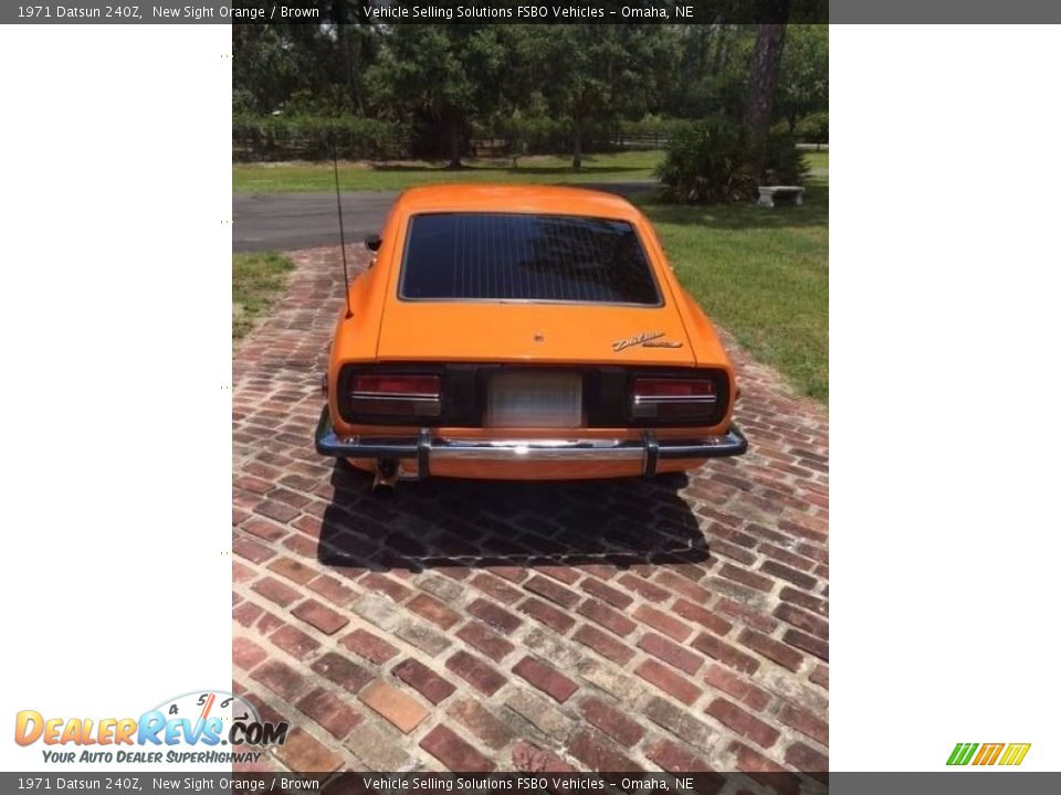 1971 Datsun 240Z New Sight Orange / Brown Photo #13