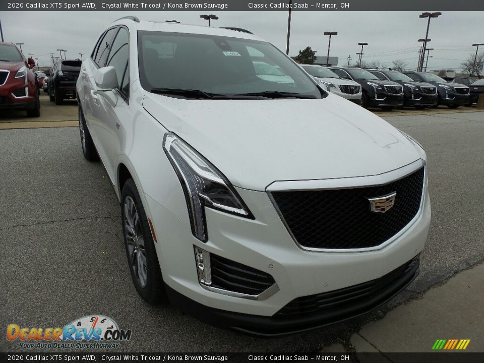 2020 Cadillac XT5 Sport AWD Crystal White Tricoat / Kona Brown Sauvage Photo #1