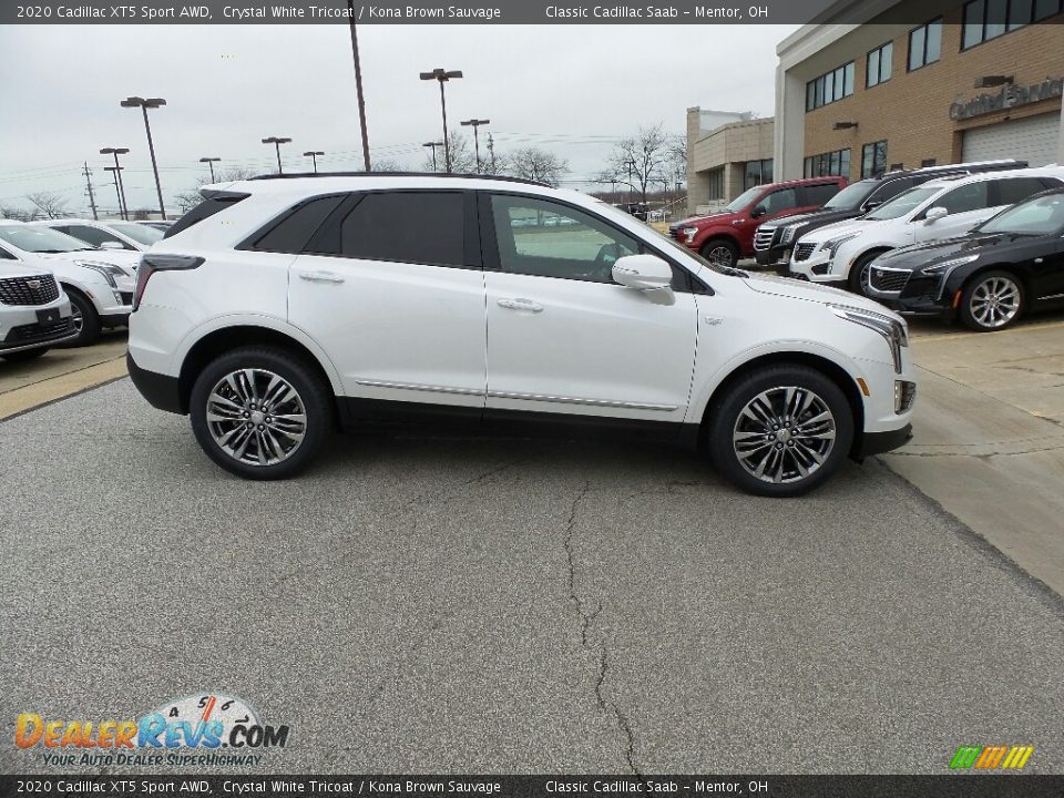 2020 Cadillac XT5 Sport AWD Crystal White Tricoat / Kona Brown Sauvage Photo #2