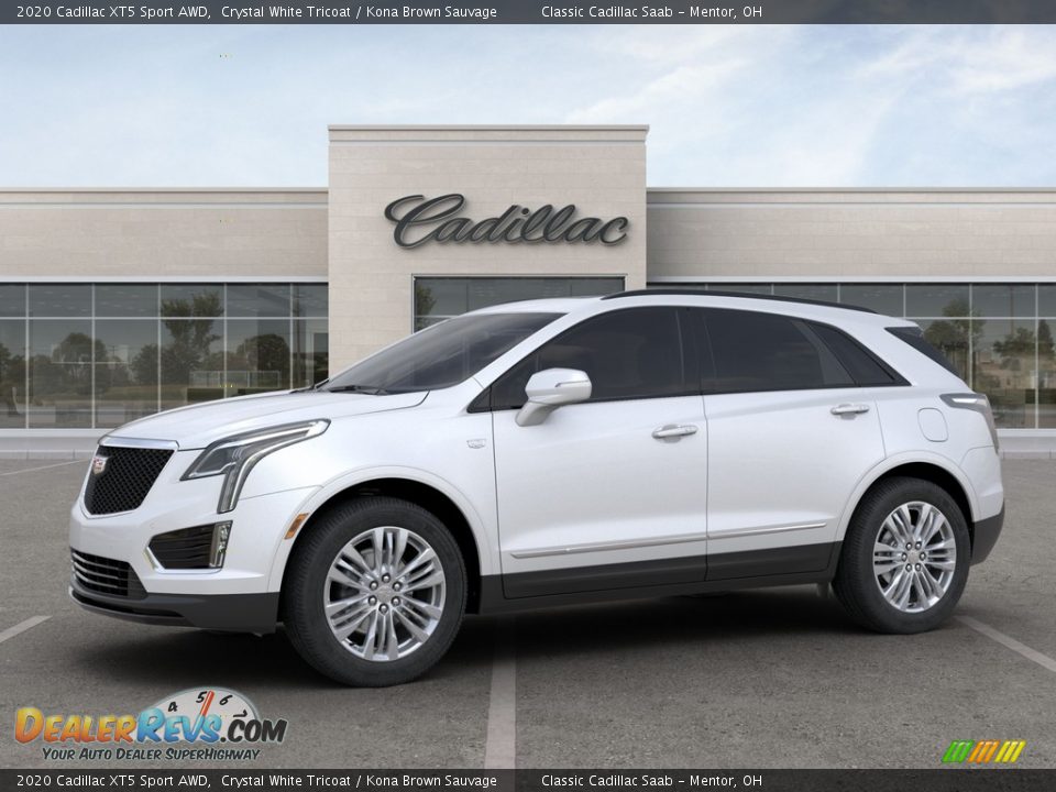 2020 Cadillac XT5 Sport AWD Crystal White Tricoat / Kona Brown Sauvage Photo #4