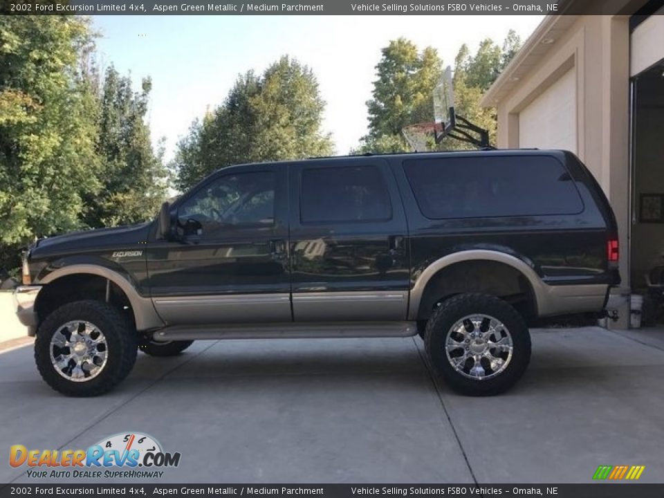 2002 Ford Excursion Limited 4x4 Aspen Green Metallic / Medium Parchment Photo #1