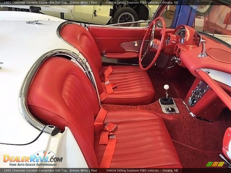 Red Interior - 1960 Chevrolet Corvette Convertible Soft Top Photo #3