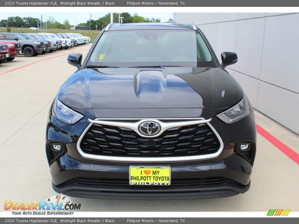2020 Toyota Highlander XLE Midnight Black Metallic / Black Photo #3