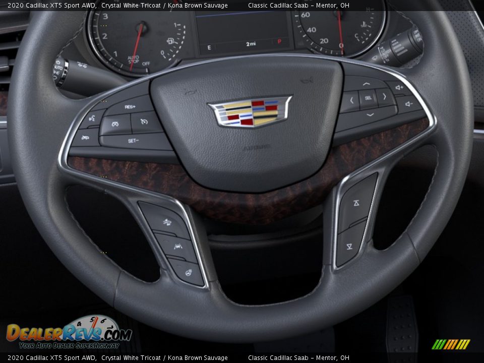2020 Cadillac XT5 Sport AWD Crystal White Tricoat / Kona Brown Sauvage Photo #15