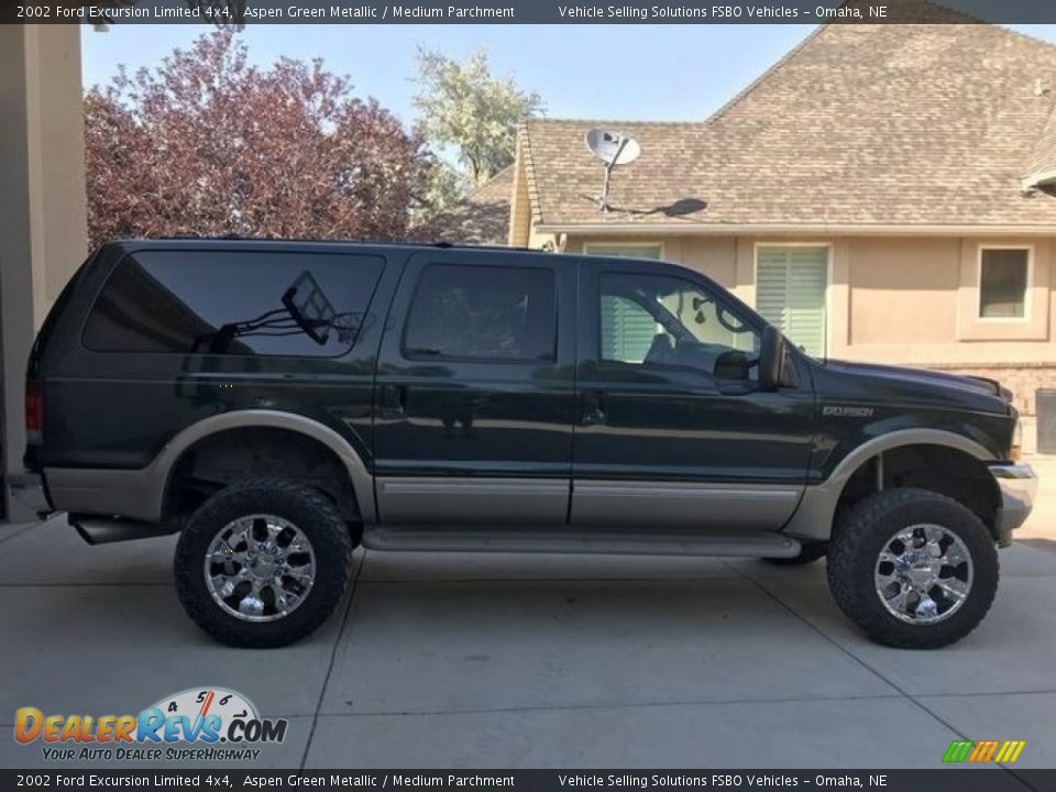 Aspen Green Metallic 2002 Ford Excursion Limited 4x4 Photo #10