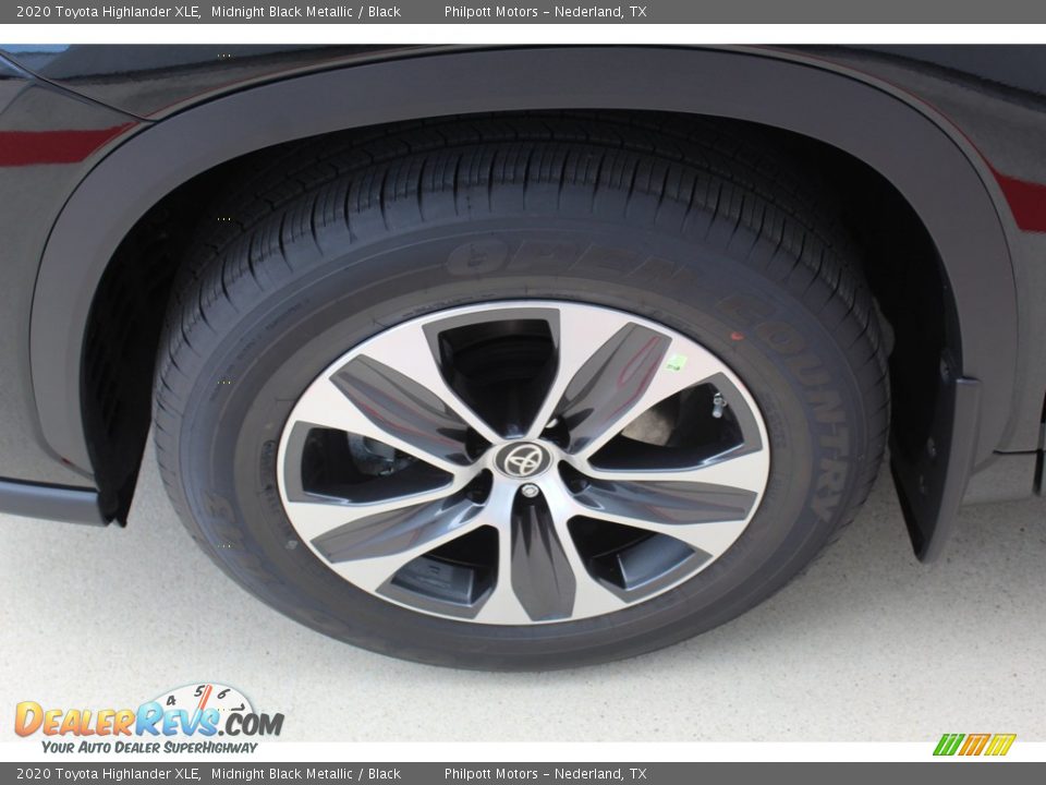 2020 Toyota Highlander XLE Midnight Black Metallic / Black Photo #5