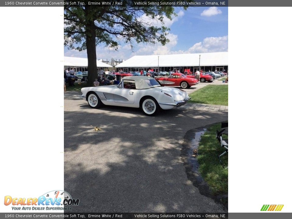 1960 Chevrolet Corvette Convertible Soft Top Ermine White / Red Photo #9