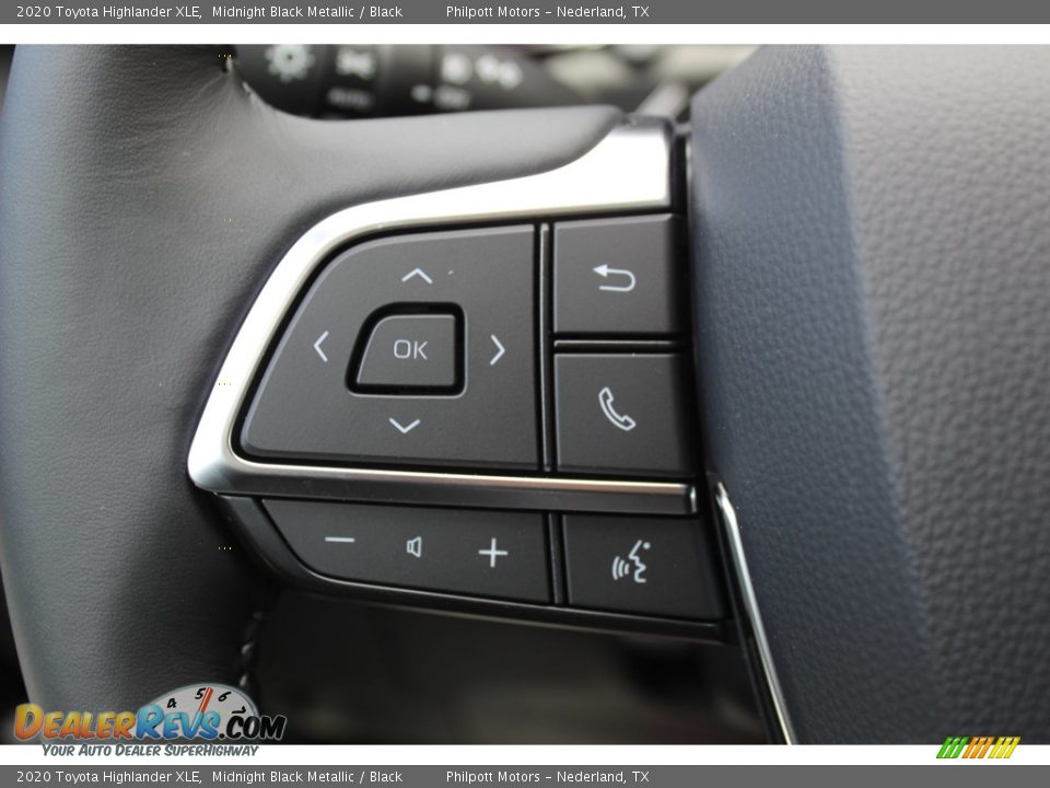 2020 Toyota Highlander XLE Midnight Black Metallic / Black Photo #11