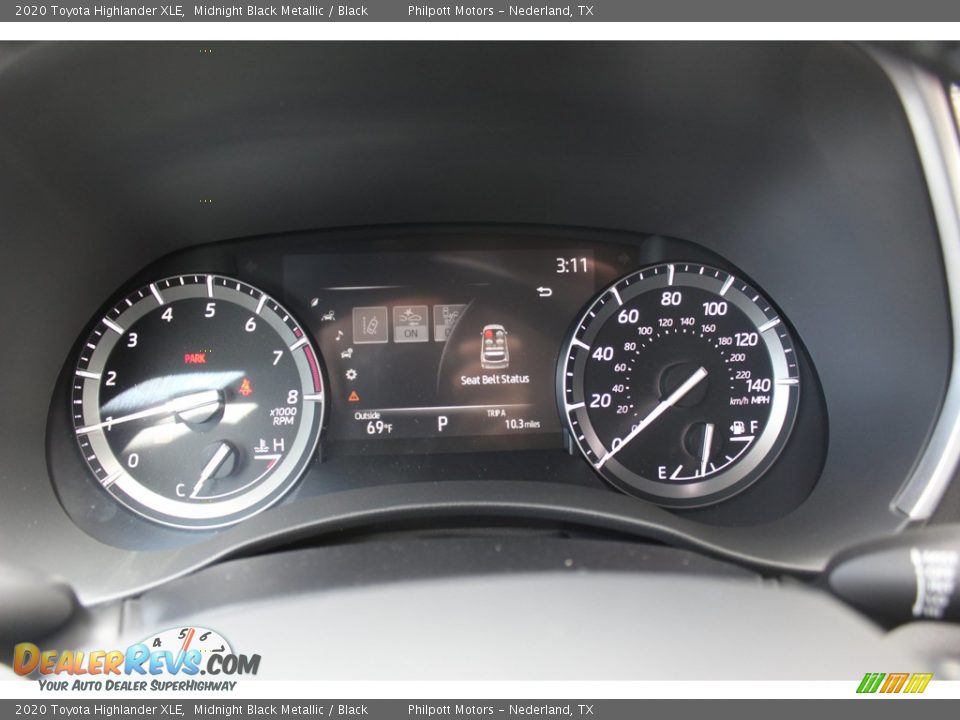 2020 Toyota Highlander XLE Midnight Black Metallic / Black Photo #13