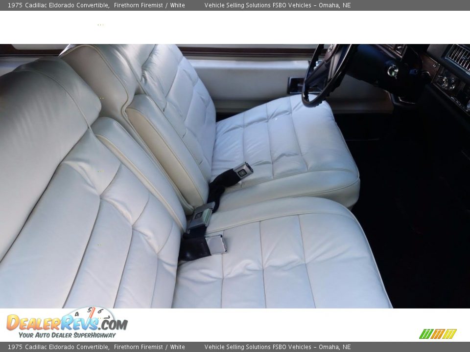 White Interior - 1975 Cadillac Eldorado Convertible Photo #5