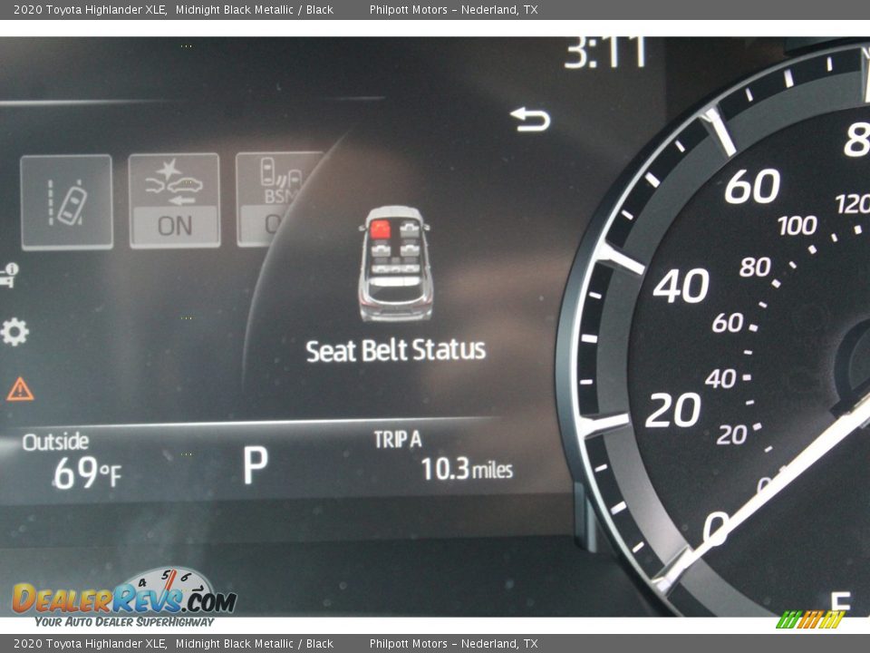 2020 Toyota Highlander XLE Midnight Black Metallic / Black Photo #14