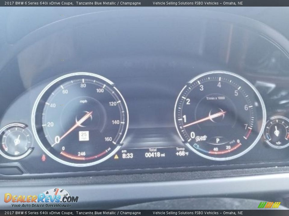2017 BMW 6 Series 640i xDrive Coupe Gauges Photo #3