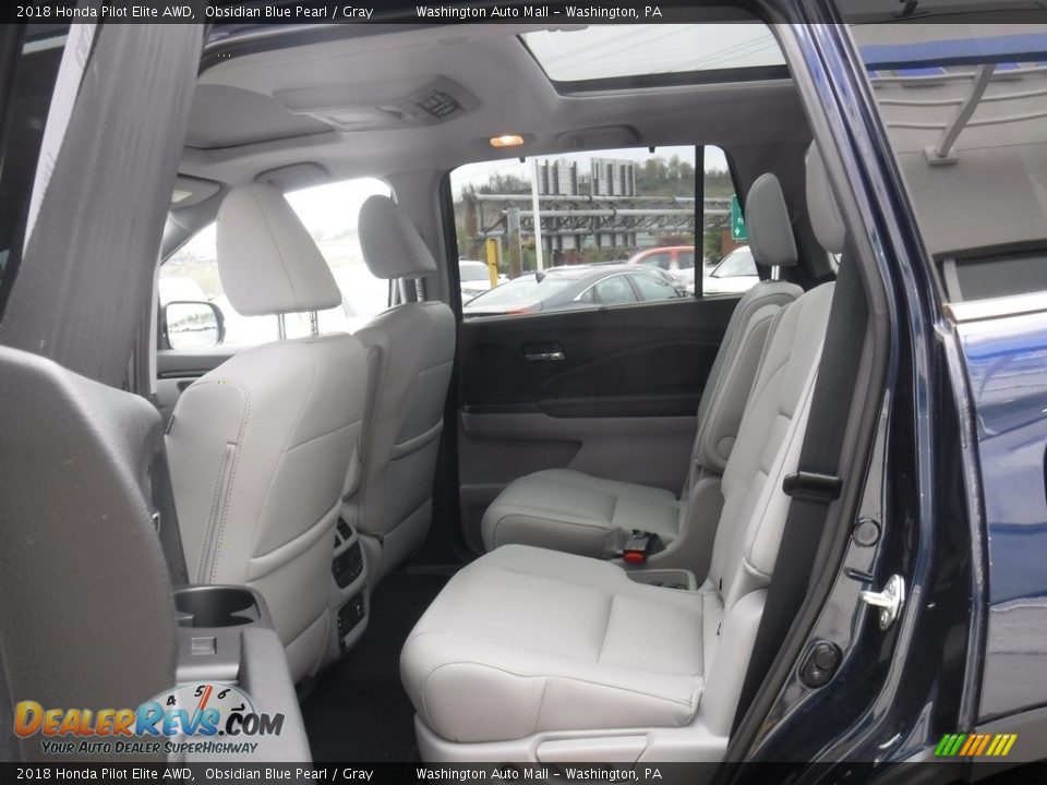 2018 Honda Pilot Elite AWD Obsidian Blue Pearl / Gray Photo #27