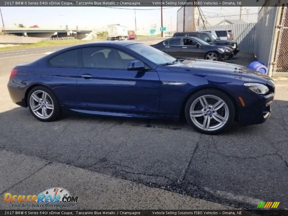 2017 BMW 6 Series 640i xDrive Coupe Tanzanite Blue Metallic / Champagne Photo #7