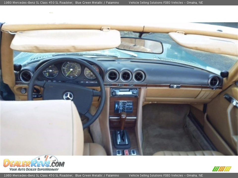 1980 Mercedes-Benz SL Class 450 SL Roadster Blue Green Metallic / Palamino Photo #4