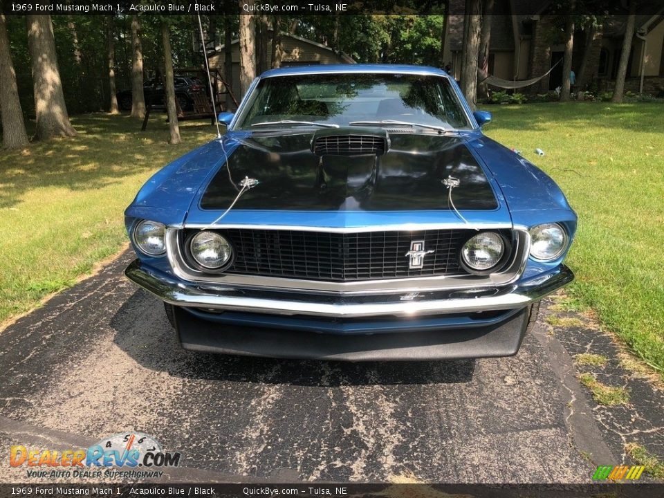 1969 Ford Mustang Mach 1 Acapulco Blue / Black Photo #2