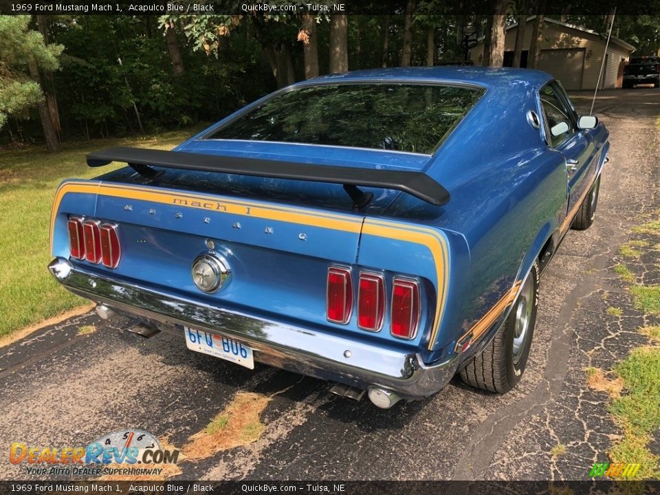 1969 Ford Mustang Mach 1 Acapulco Blue / Black Photo #4