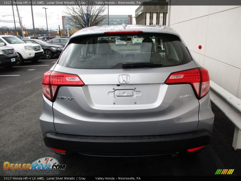 2017 Honda HR-V LX AWD Lunar Silver Metallic / Gray Photo #4